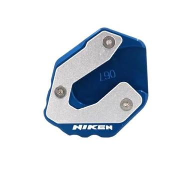 Imagem de Anti-derrapante Para niken 2018-2020 gt 2019-2023 2022 cnc kickstand pé suporte lateral extensão almofada placa de ampliar(Azul)