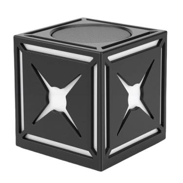 Imagem de Yunseity Alto-falante Em Miniatura, Driver de Metal Composto de 5 W Com Luzes RGB, Alto-falante Sem Fio Portátil para Telefone, Laptop, Tablet, Festa Em Casa Ao Ar Livre (BLACK)