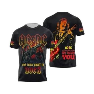 Imagem de Camiseta De Verão Para Homens Com Estampa De Banda De Rock, Gola Redon
