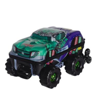 Imagem de Mochila De Carro Hulk Monster Trucks Infantil 3d Impermeável, Preto