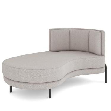 Imagem de Sofá Chaise Longue Living Lucca Esquerdo D02 Bouclê Bege B-62