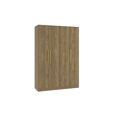 Imagem de Guarda-roupa 4 Portas 2 Gavetas Kappesberg Adapt Nogueira