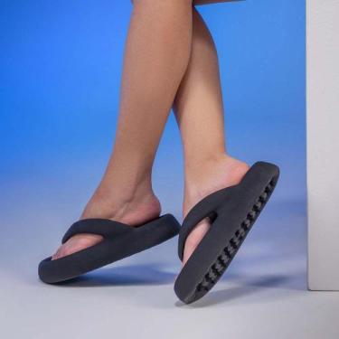 Imagem de Chinelo de Dedo Feminino Nuvem Solado Confortável Cloud Leve Tendência