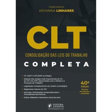 Imagem de Clt - Consolidação Das Leis Do Trabalho - 45º Exame De Ordem - Preto E Branco - 2026