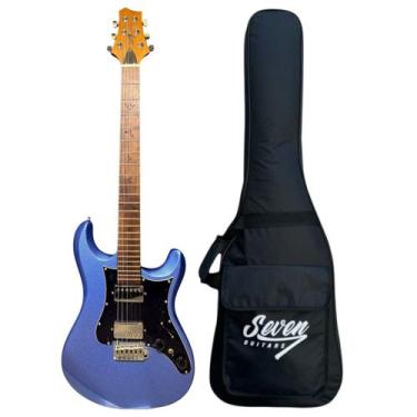 Imagem de Guitarra Seven SGT277 HH SPR Traste Inox Blue Com Bag - Seven Guitars