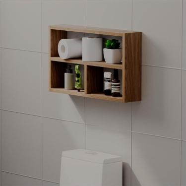 Imagem de Nicho Decorativo Pequim Freijó para Banheiro Lavabo
