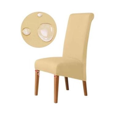 Imagem de Capa De Cadeira Elástica Impermeável XL, Cor Sólida, Lavável Para Cozi