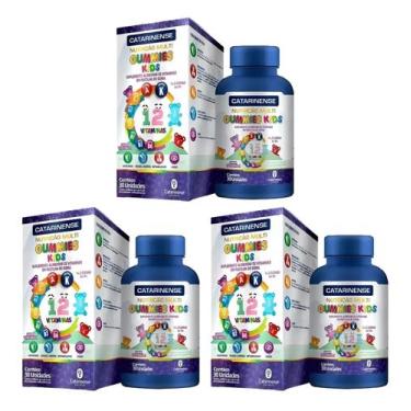 Imagem de Kit 3 Polivitaminico Gummies Kids Gomas 30un - Catarinense