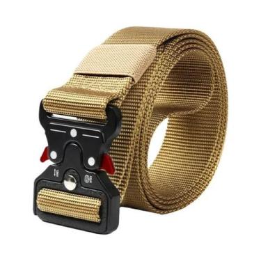Imagem de Cinto Tático Masculino Com Fivela De Metal, Cinto De Lona Multifuncion