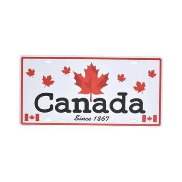 Imagem de Placa De Metal Vintage Com Bandeira Nacional Para Decoração De Garagem