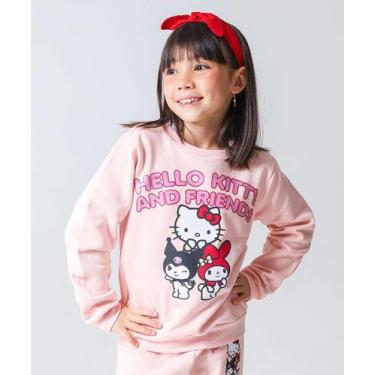 Imagem de Blusão Infantil Moletinho Hello Kitty Tam 4 a 10 Rosa-37087 - Marisa, 
