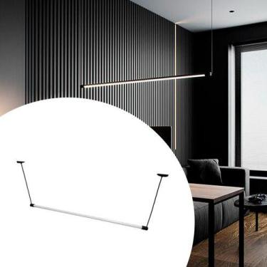Imagem de Luminaria Pendente Slim P/ Ambientes Internos Com Lâmpada Tubular Led 