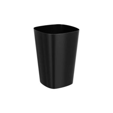 Imagem de Lixeira Sem Tampa 18,5 X 18,5 X 28,5 Cm 5 L Preto Coza