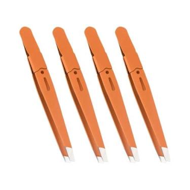 Imagem de Pinça De Sobrancelha Colorida Em Aço Inoxidável Com Ponta Inclinada Pa