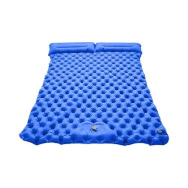 Imagem de Colchão Inflável de Acampamento Duplo - Ultraleve, Extra Largo e Dobrá