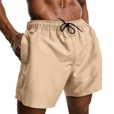Imagem de Short Tactel Masculino Praia Liso com Bolsos e Ajuste na Cintura-Masculino