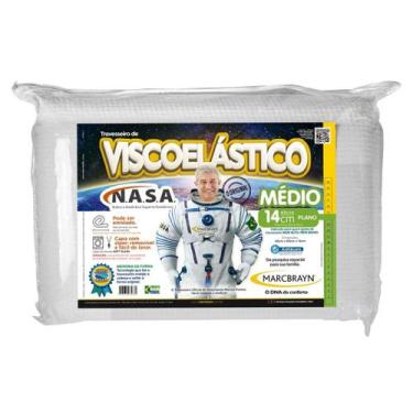 Imagem de Travesseiro NASA 15cm - Marcbrayn, Branco, UN