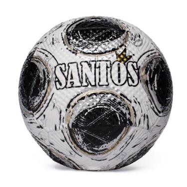 Imagem de Bola de Futebol de Campo Dualt Santos Retrô Branco/Preto, Branco, Pret