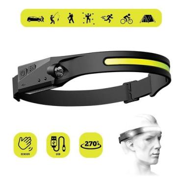 Imagem de Lanterna De Cabeça Recarregável Led Potente Ajustável Usb - bigeterdy