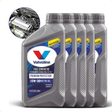 Imagem de Kit 5 Óleo Motor 5W30 Premium Protection 946ml Valvoline Sintético API