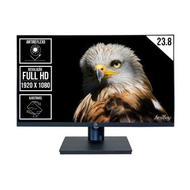 Imagem de MONITOR LED 23.8" FHD BRAZILPC ERGONÔMICO ANTIRREFLEXO FRAMELESS 75HZ PRETO BPC24SADP