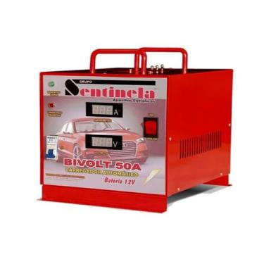 Imagem de Carregador de bateria digital bivolt saida 12v 50A Sentinela - no bran