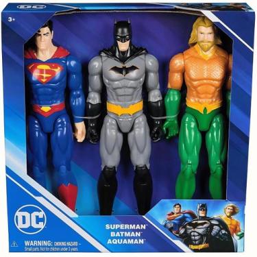 Imagem de Bonecos Pack de Batalha Super Homem, Batman e Aquaman 30Cm3+ - Sunny