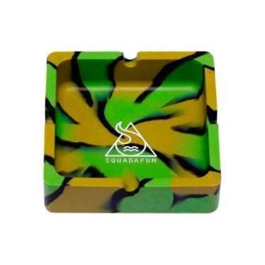 Imagem de Cinzeiro De Silicone Quadrado Squadafum Tie Dye, Verde
