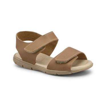Imagem de Sandália Infantil BIBI Sandals Mini Basic Couro Masculino, Caramelo, 3