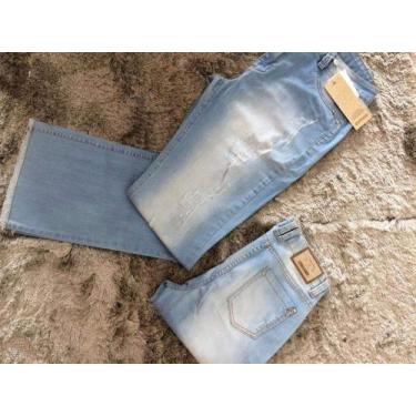 Imagem de Calça jeans flare na  lavagem clara  - Luck chic 