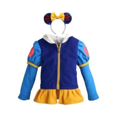 Imagem de Jaqueta Com Capuz Para Meninas, Estilo Cartoon, Algodão, Roupas Casuai