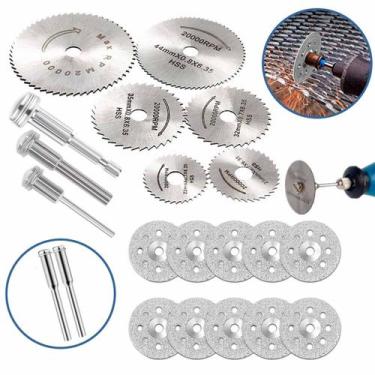Imagem de Kit Mini Disco Serra Diamantado Micro Retifica Furadeira Parafusadeira