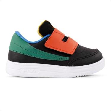 Imagem de Tênis Fila Tennis 88 Baby, Preto, Laranja, 21