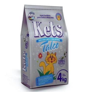 Imagem de Kets Talco Areia Sanitária Higiênica Para Gatos 4kg