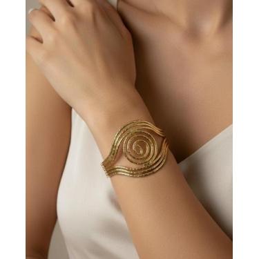 Imagem de Bracelete Folheado Luxo Lindo e Elegante para Eventos - Deusa Modas