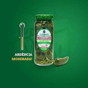 Imagem de Pimenta Jalapeño Verde Rodelas Fatiada  Conserva 350g - Fogo Mineiro