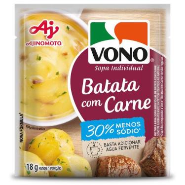 Imagem de Sopa cremosa VONO Sabor Batata com Carne Menos Sódio 18g - VONO®