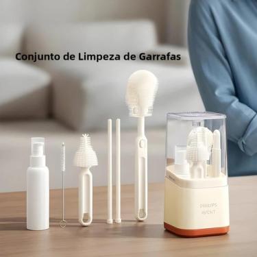 Imagem de Avent conjunto de limpeza de mamadeira de bebê ferramenta de limpeza d
