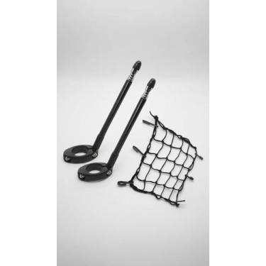 Imagem de Kit 2 Antena Corta Pipa Moto Bike + Rede Elástica - Congratulations St