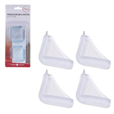 Imagem de Kit Com 4 Protetor De Quina Silicone Segurança Proteção Casa