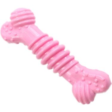 Imagem de Brinquedo Odontopet Osso Júnior Rosa para Cães Filhotes - Tam. Único