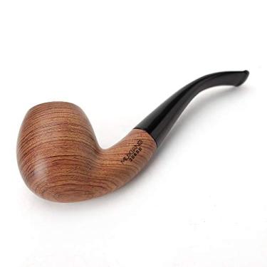 Imagem de MUXIANG Cachimbos de Tabaco +10 ferramentas de limpeza de tubos de tabaco de madeira rosa 9 mm filtro de cremalheira de filtro de tela raspador saco de facas caixa de escova brocas de borracha AD0018