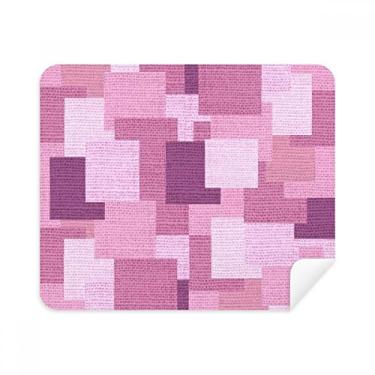 Imagem de Tecido de malha de linho roxo quadrado pano de limpeza de tela 2 peças tecido de camurça