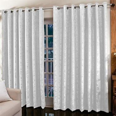 Imagem de Cortina Jacquard 3,00 x 2,30 para sala/quarto - Branco