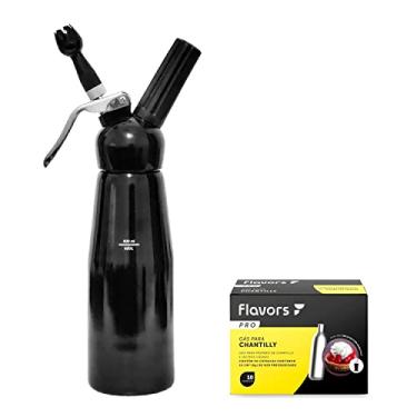 Imagem de Garrafa Para Chantilly Preta 500ml + 10 Ampolas - Fpro