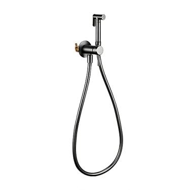 Imagem de Bidê Pulverizador Torneira Sanita Latão Preto Misturador de Parede à Mão Água Quente E Fria Com Mangueira Cozinha Do Banheiro, Bidê Gunmetal, China