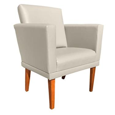 Imagem de Poltrona Decorativa Para Clínica e Recepção - Berlim (Suede Bege)