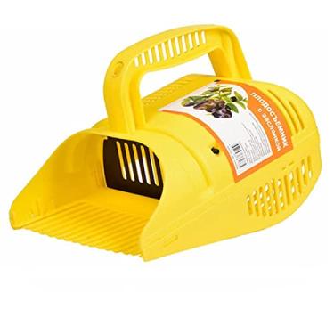 Imagem de Colheitadeira de mirtilo, colher de colheita de mirtilo colhedora de ancinho de frutas com pente metálico e alça ergonômica para facilitar a colheita de frutas, colher de ancinho de mirtilo para mirtilos, mirtilos e mirtilos (Amarelo)