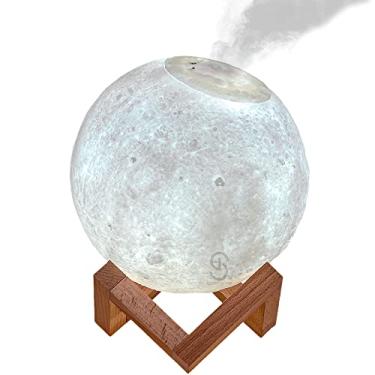Imagem de Umidificador Abajur Luminária Lua Cheia Vaporizador P/ Sala