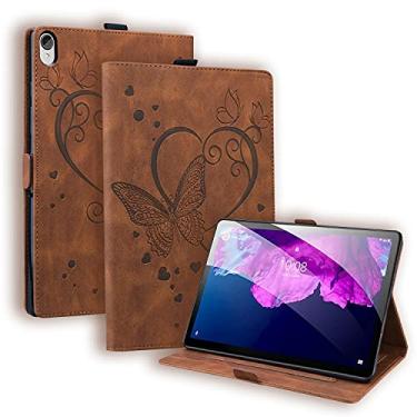 Imagem de YUNCHAO Caixa de telefone Para Lenovo Tab P11 TB-J606F Love Butterfly PadriveLy Padrive Horizontal Flip Leather Case com suporte capa para celular